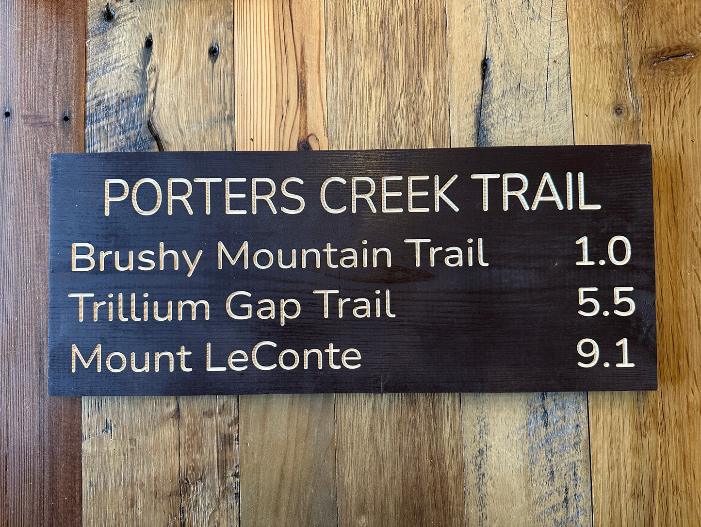 Porters Creek Trail Sign