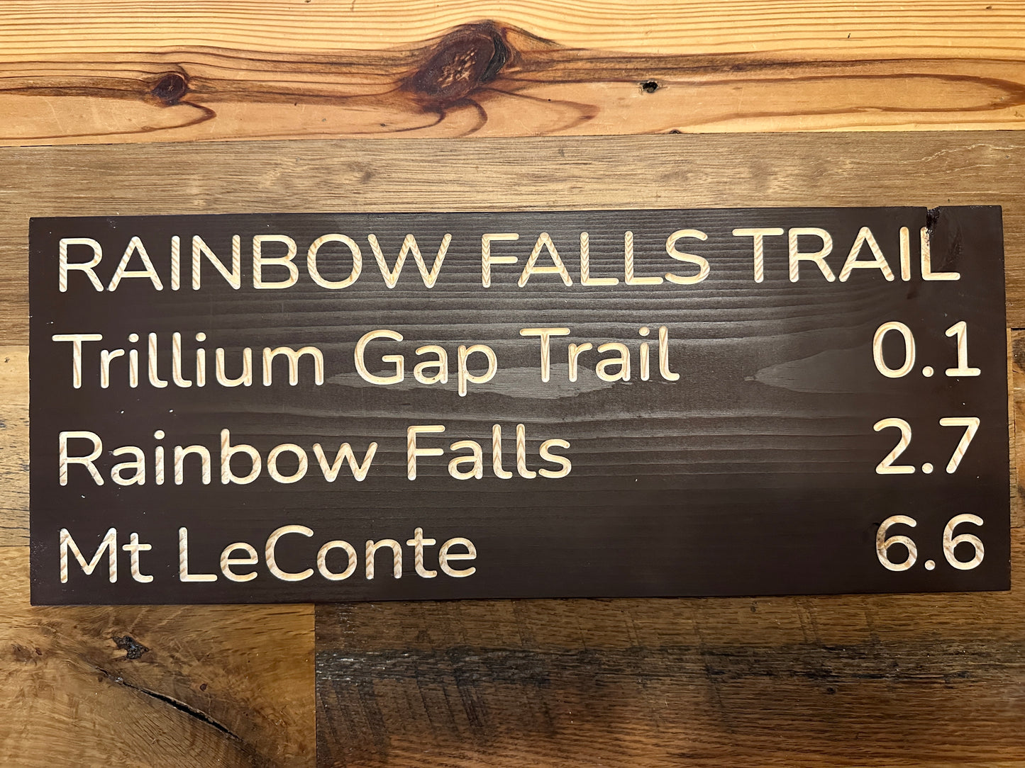 Rainbow Falls Trails Sign