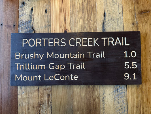 Porters Creek Trail Sign